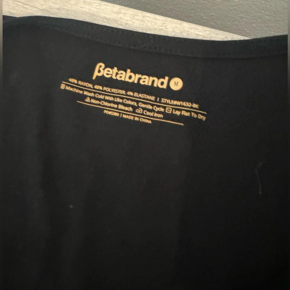 Betabrand Black 72 HR Jersey Half Sleeve Dress Knee Length Pockets Size Medium - Picture 8 of 10